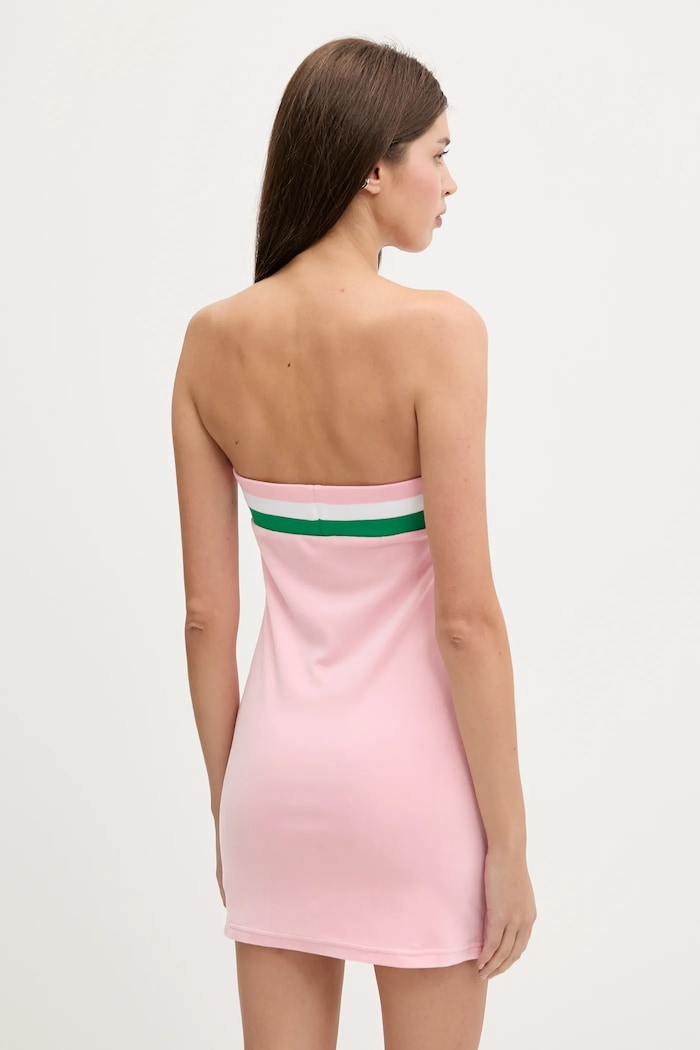 Oblečenie Zamatové šaty Juicy Couture VELOUR STRIPE TUBE DRESS JCWED225353 ružová