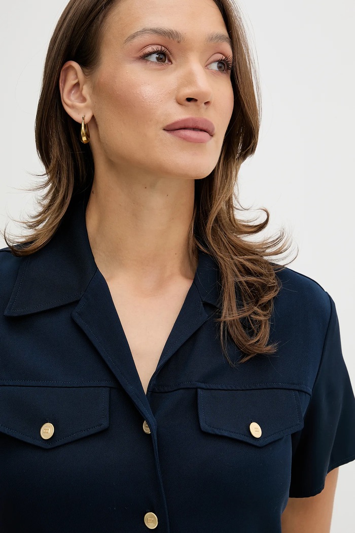 Šaty Tommy Hilfiger tmavomodrá WW0WW45819