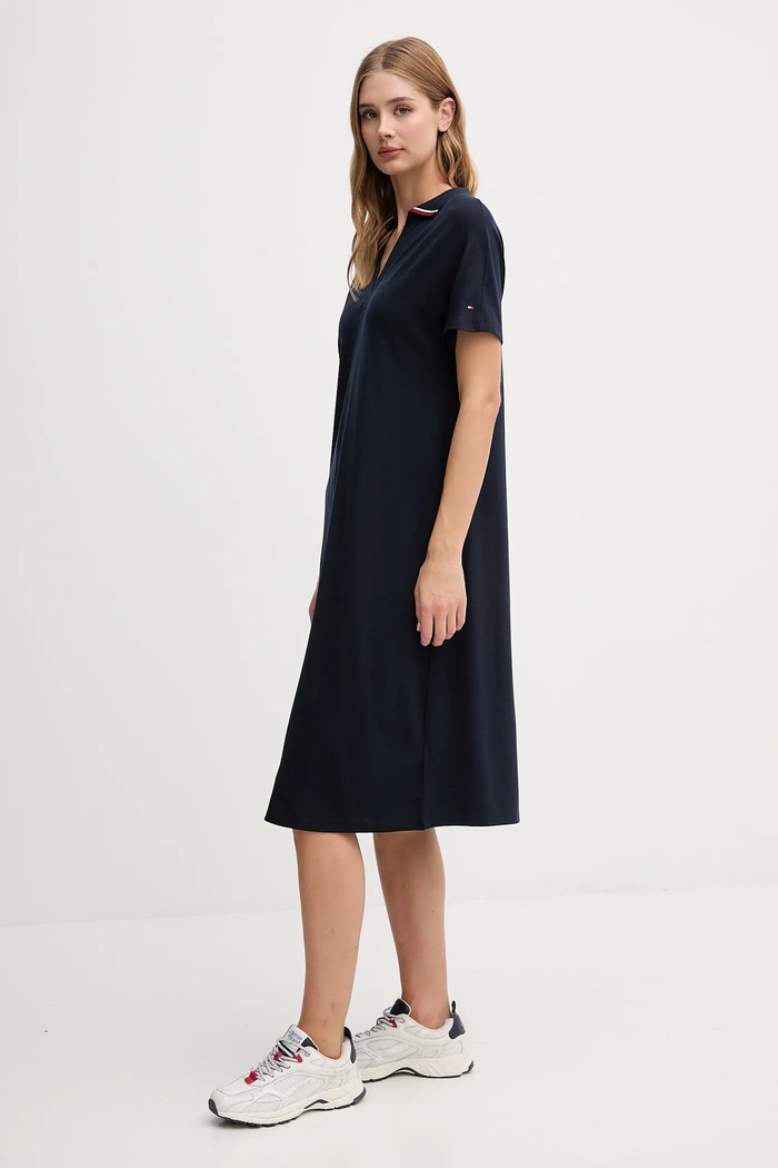 Φόρεμα Tommy Hilfiger WW0WW46464 σκούρο μπλε AW25