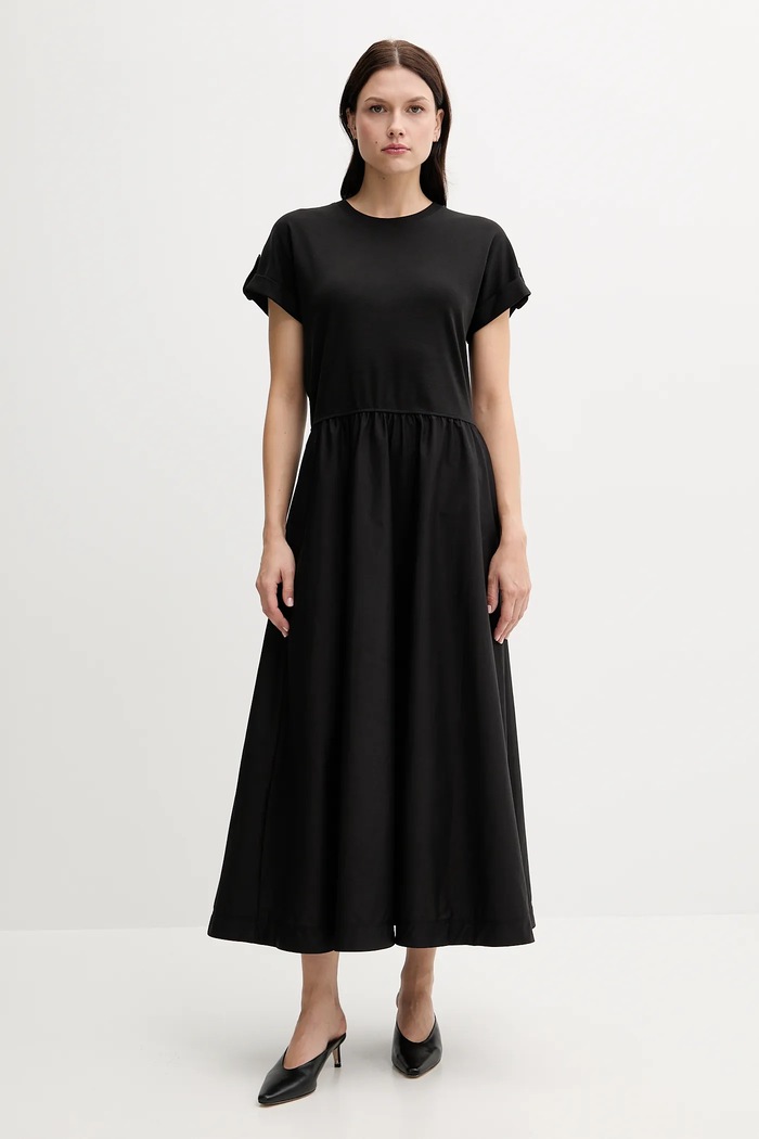 Šaty Tommy Hilfiger maxi černá WW0WW46711