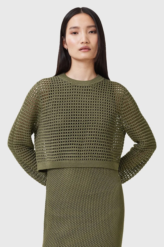AllSaints rochie si pulover MIRO W179DC verde AW25