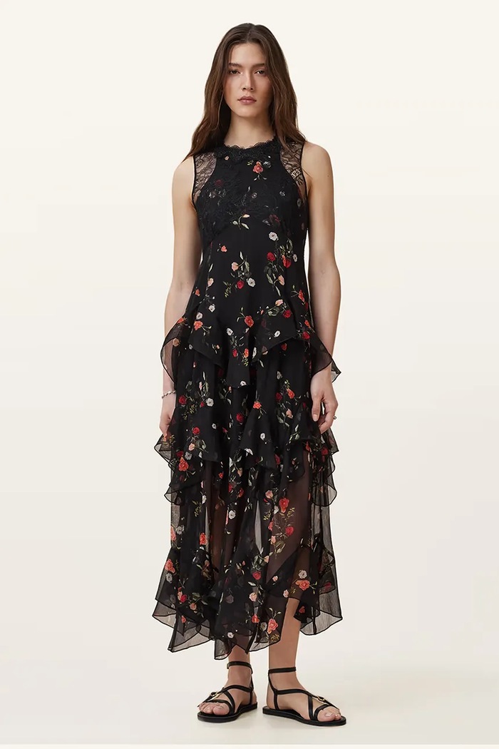 AllSaints Šaty AllSaints QUINN černá W208DC