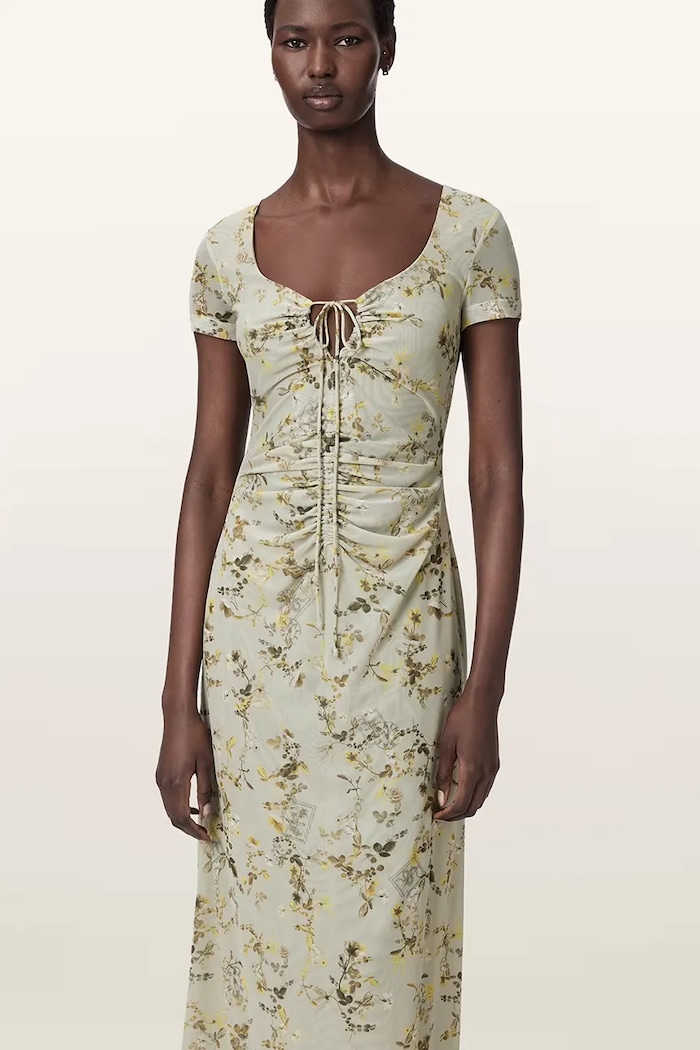 Îmbrăcăminte AllSaints rochie evazată GABBY W237DC verde