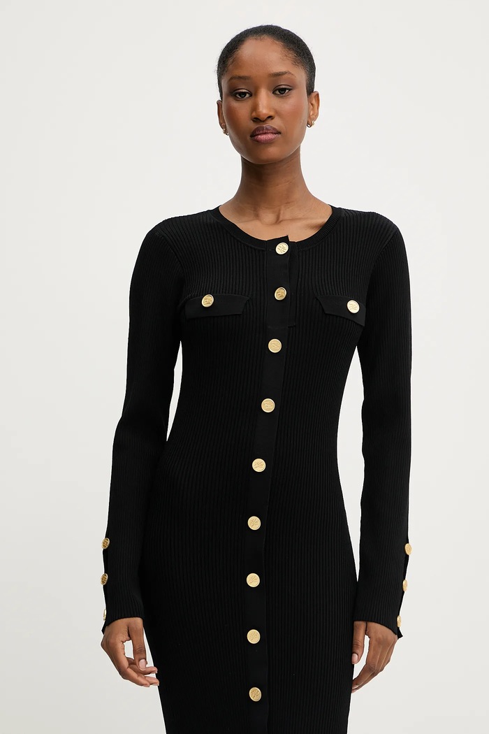 Karl Lagerfeld Sukienka A3W13038 czarny AW25