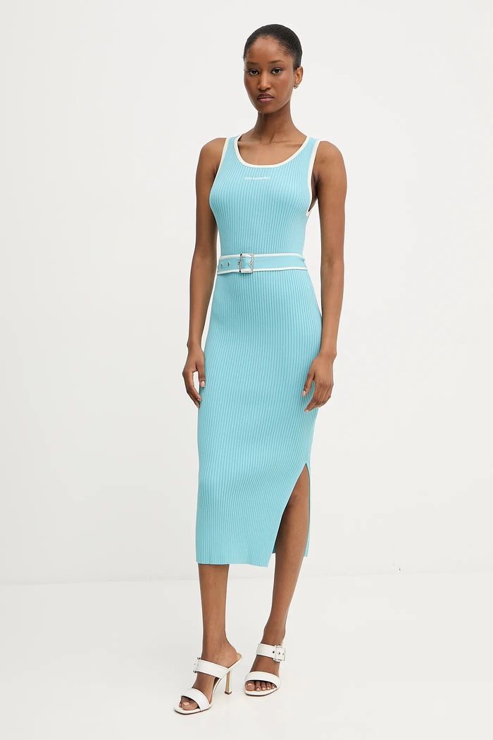 Karl Lagerfeld vestito midi blu A3W13039
