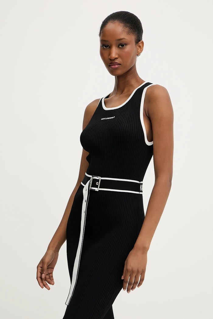 Karl Lagerfeld sukienka A3W13039 czarny SS26