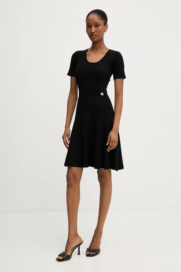 Obleka Karl Lagerfeld A3W13040 črna AW25