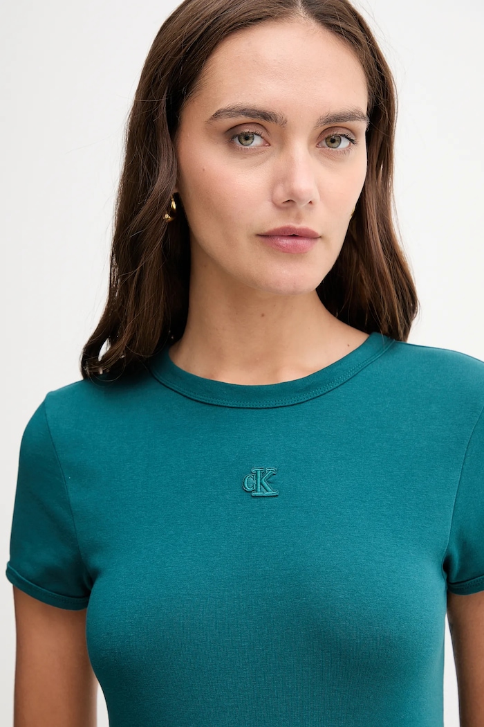 Šaty Calvin Klein Jeans tyrkysová LV047B266G