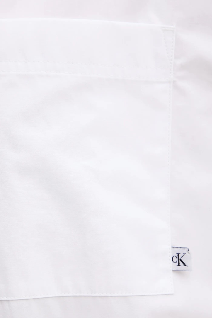 Bavlněné šaty Calvin Klein Jeans LV047C022G bílá