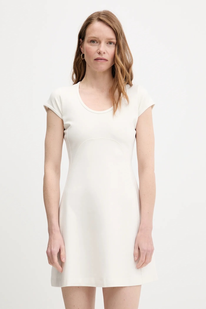 Рокля Calvin Klein Jeans трикотаж бежов LV047C238G