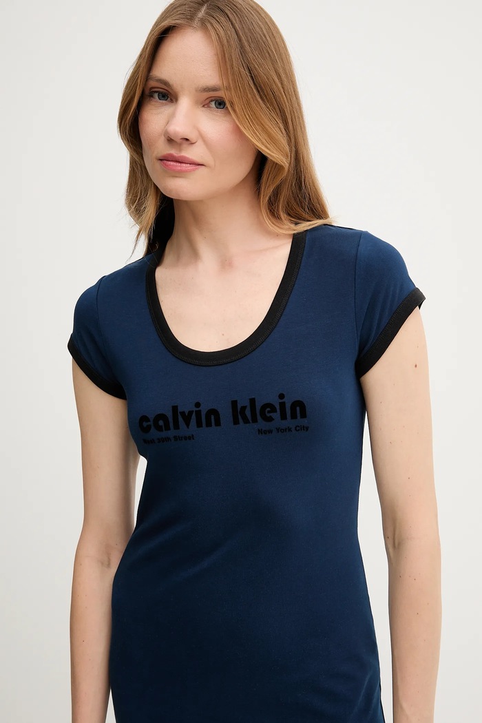 Šaty Calvin Klein Jeans tmavomodrá LV047C259G