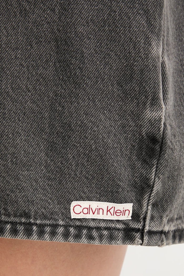 Rifľové šaty Calvin Klein Jeans LV047C715G sivá