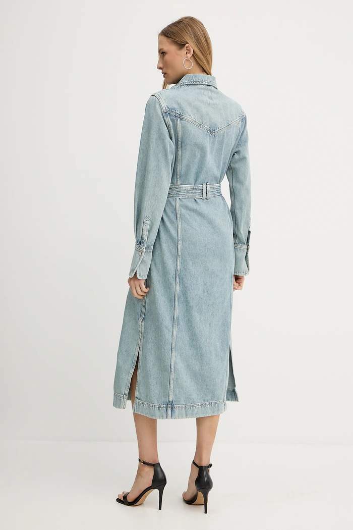 BOSS Orange Rochie jeans C_Denim Dress 3.0 50546068 albastru AW25