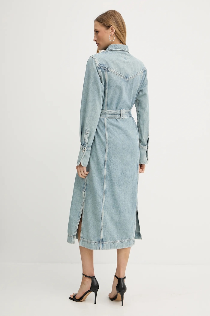BOSS Orange Rochie jeans C_Denim Dress 3.0 50546068 albastru AW25