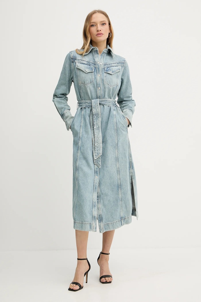 Îmbrăcăminte BOSS Orange Rochie jeans C_Denim Dress 3.0 50546068 albastru