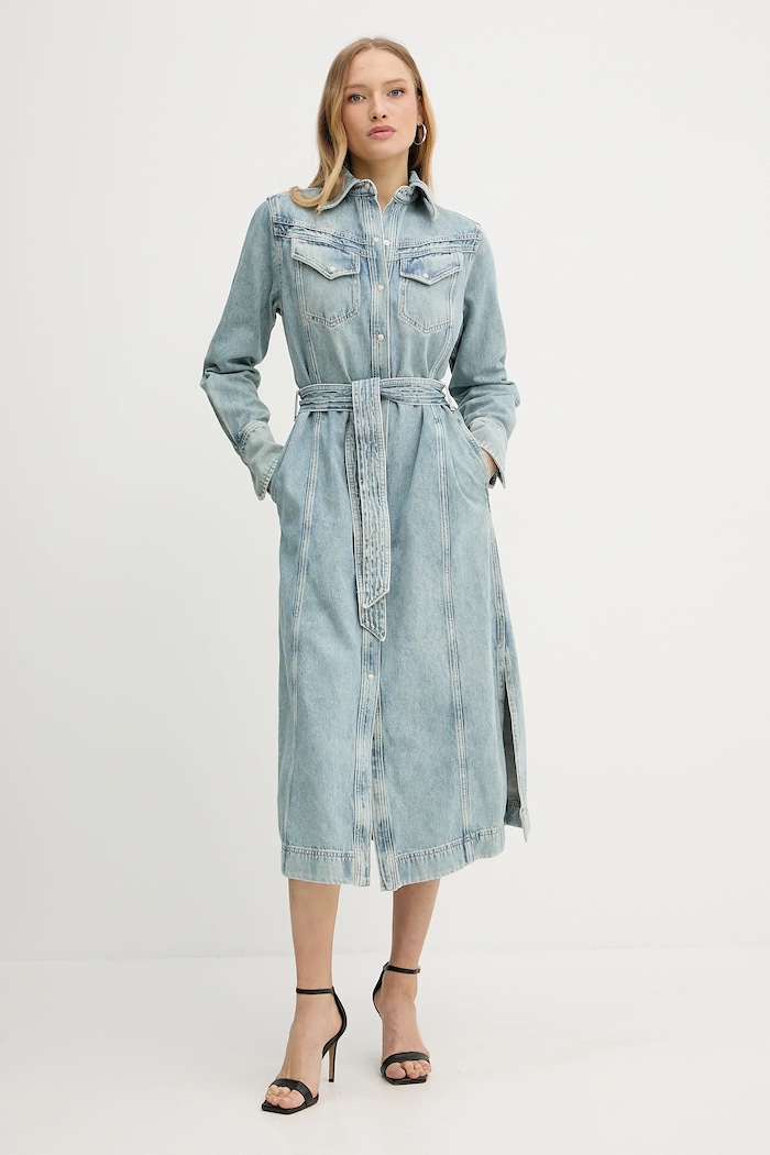 Îmbrăcăminte BOSS Orange Rochie jeans C_Denim Dress 3.0 50546068 albastru