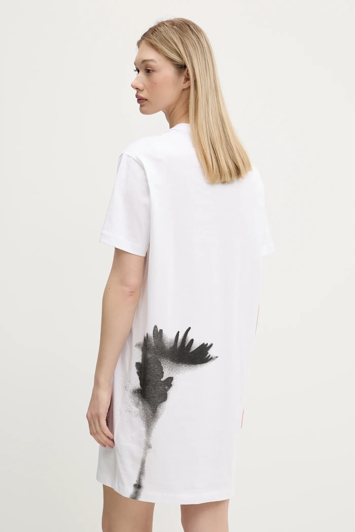 Oblečení Bavlněné šaty Karl Lagerfeld Jeans A3W13006 bílá
