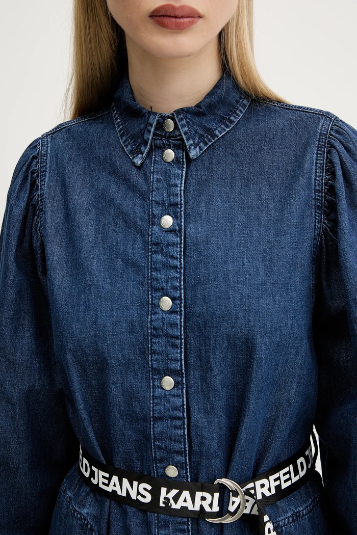 Дънкова рокля Karl Lagerfeld Jeans A3W13014 тъмносин