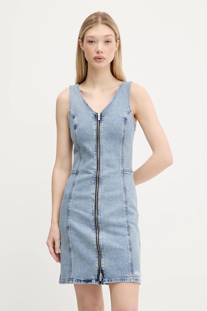 Džínové šaty Karl Lagerfeld Jeans mini modrá A3W13016
