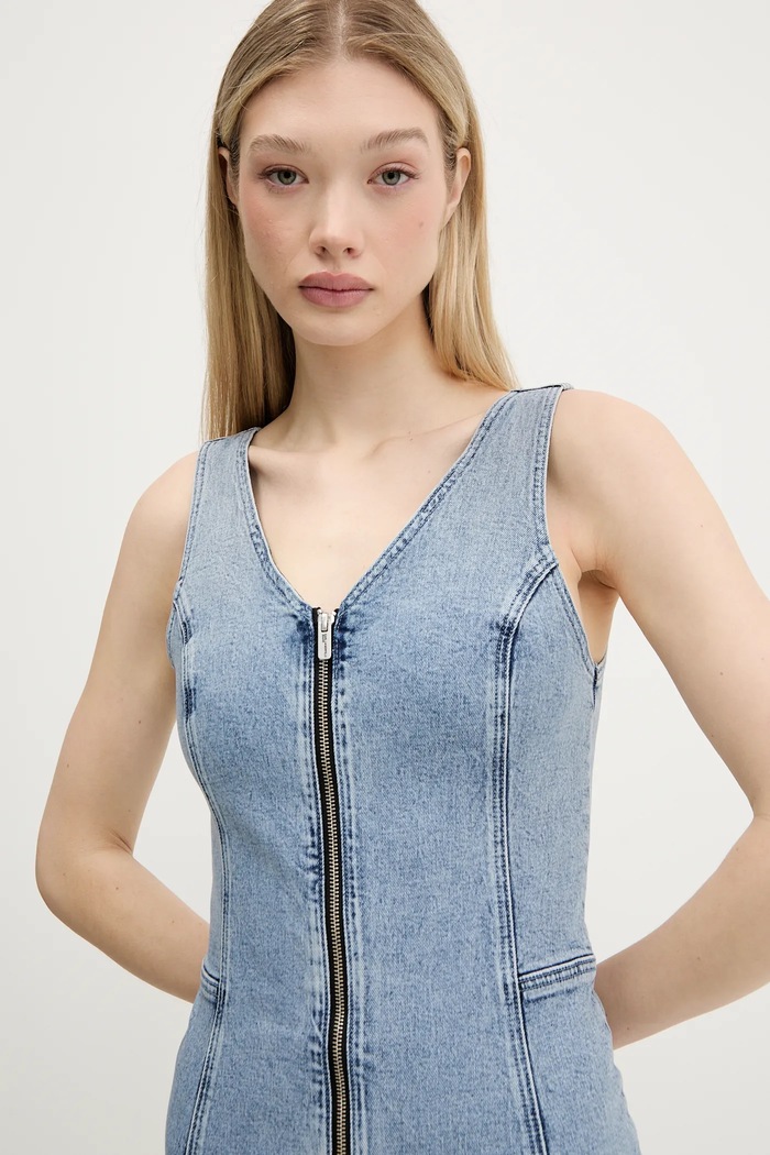 Džínové šaty Karl Lagerfeld Jeans modrá A3W13016