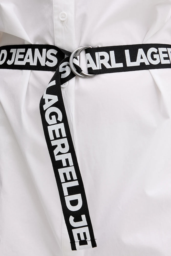 Bavlněné šaty Karl Lagerfeld Jeans A3W13030 bílá