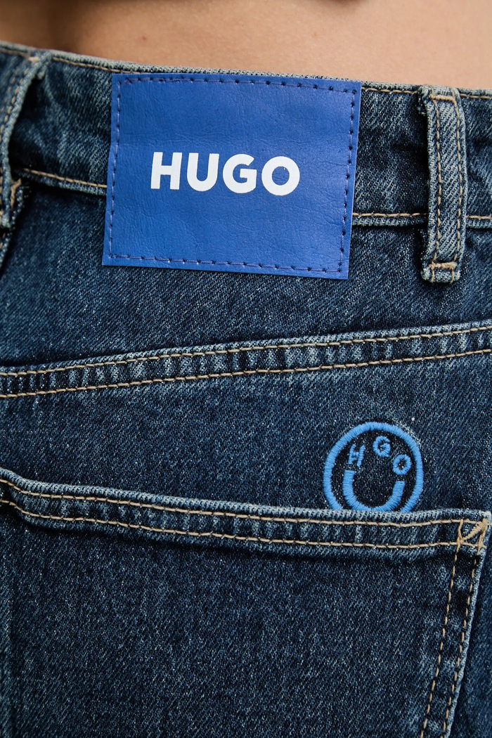 Τζιν φούστα Hugo Blue Dalessandra 50541569 σκούρο μπλε