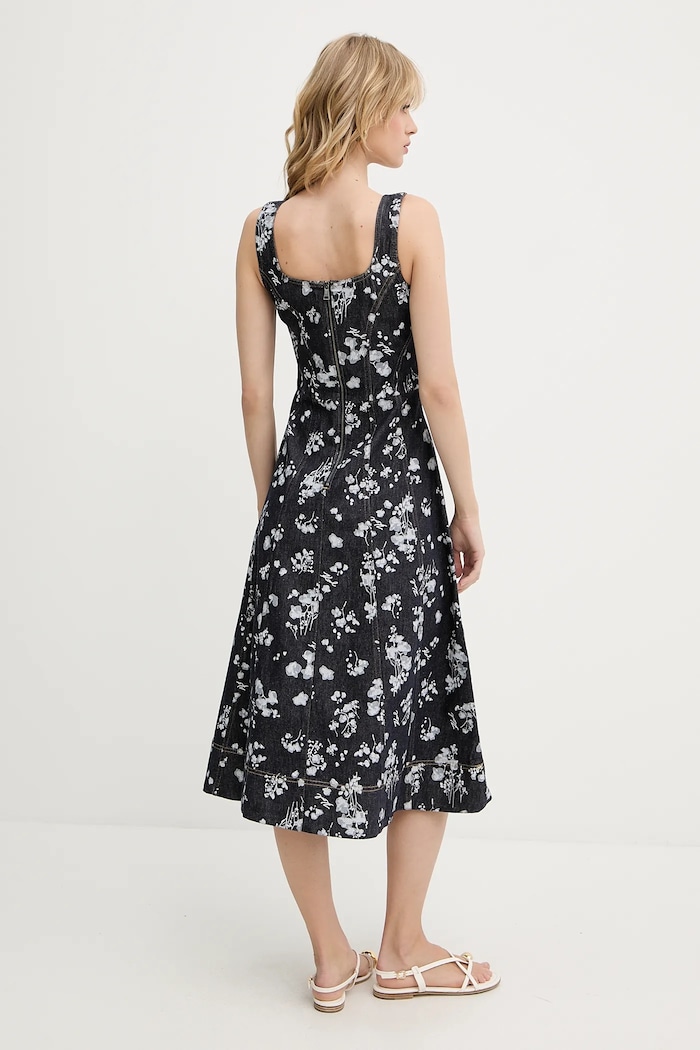 Odzież Karl Lagerfeld sukienka jeansowa A3W13004 granatowy