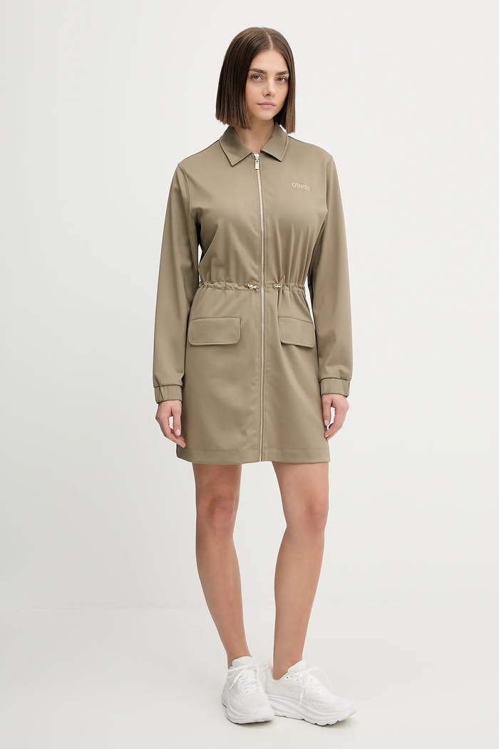 Guess sukienka CARLA V5YK04.KCX42 zielony AW25