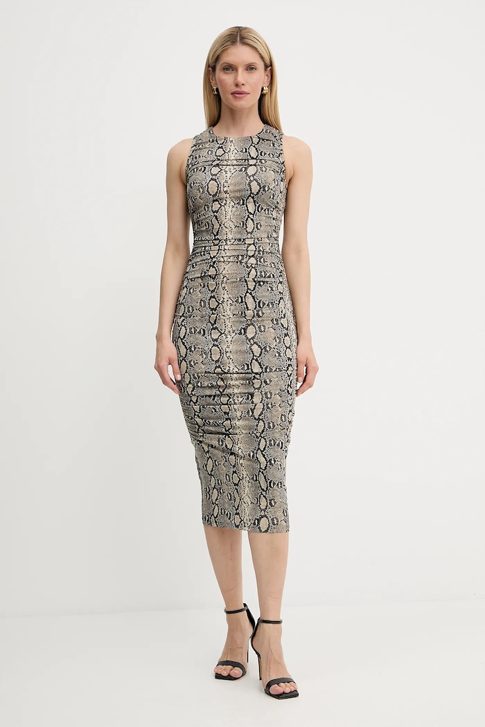 Šaty MICHAEL Michael Kors MT58319HMC béžová AW25