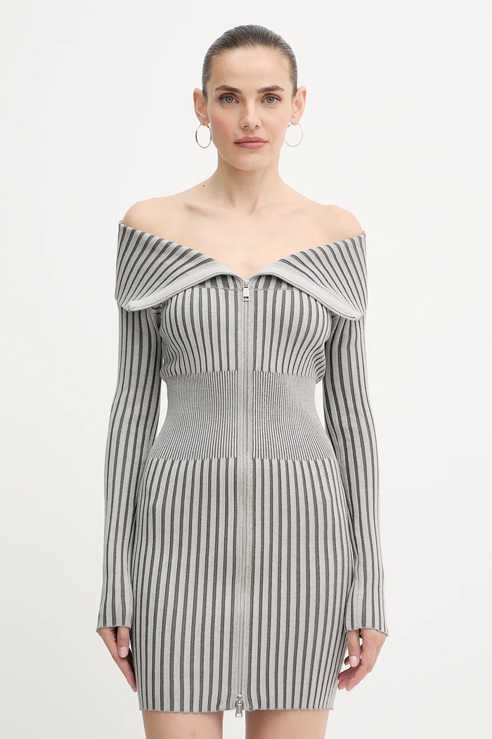 Šaty Guess KATHRYN pletenina sivá W5YK28.Z30I2