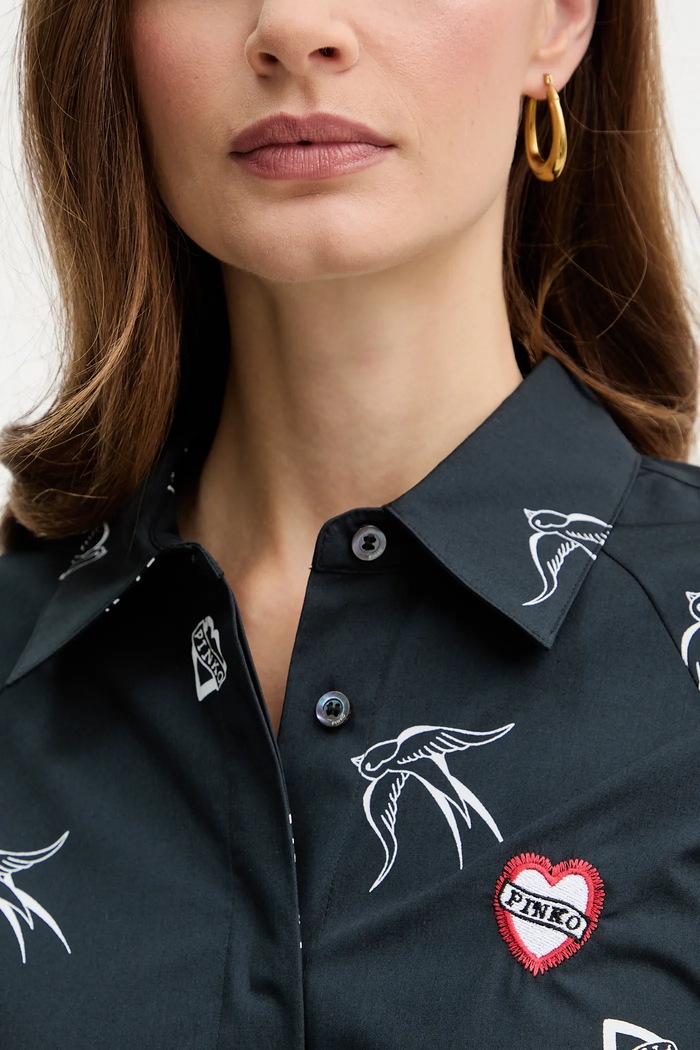Pinko sukienka bawełniana 105476.A2QA czarny