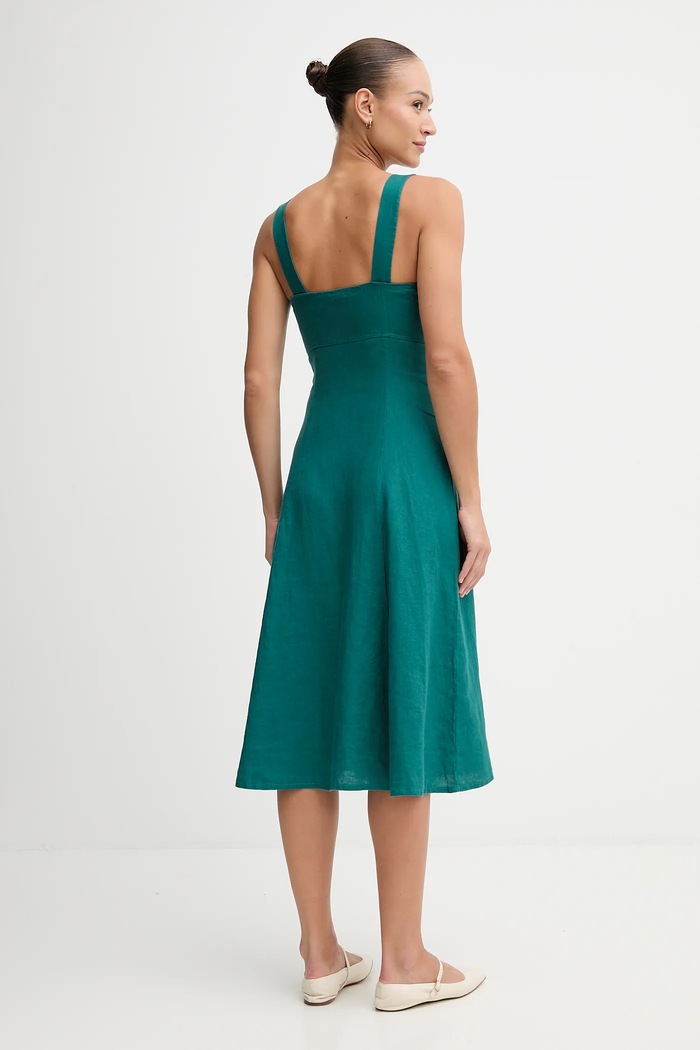 United Colors of Benetton rochie din in 4AGHDV0AG turcoaz AW25