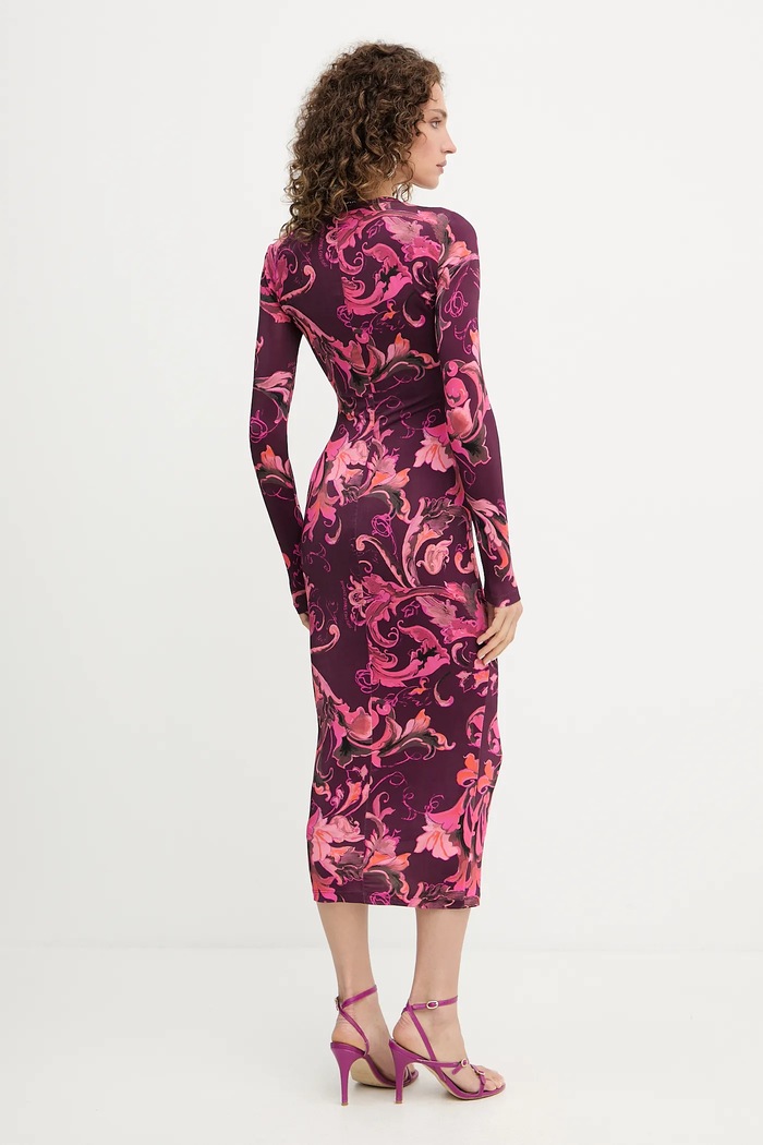 Versace Jeans Couture sukienka 79HAO920.JS500 bordowy AW25
