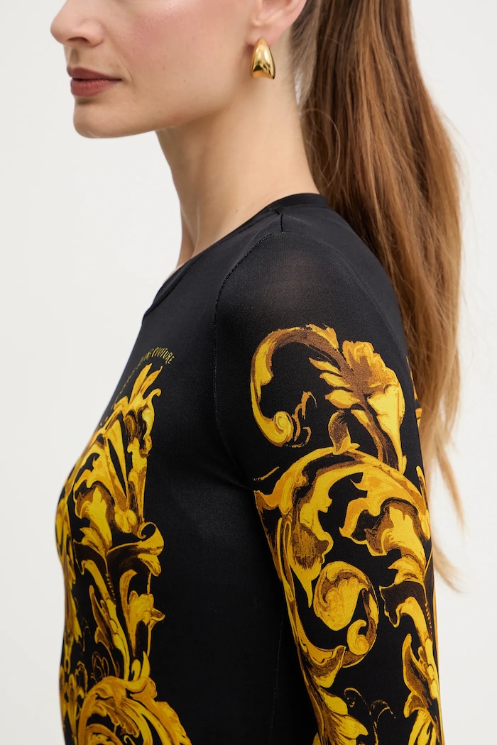 Obleka Versace Jeans Couture 79HAO9P0.JS524 črna