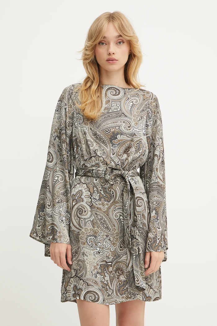 Šaty Marciano by Guess LOREDANA viskóza hnedá 5YGK40.7298A