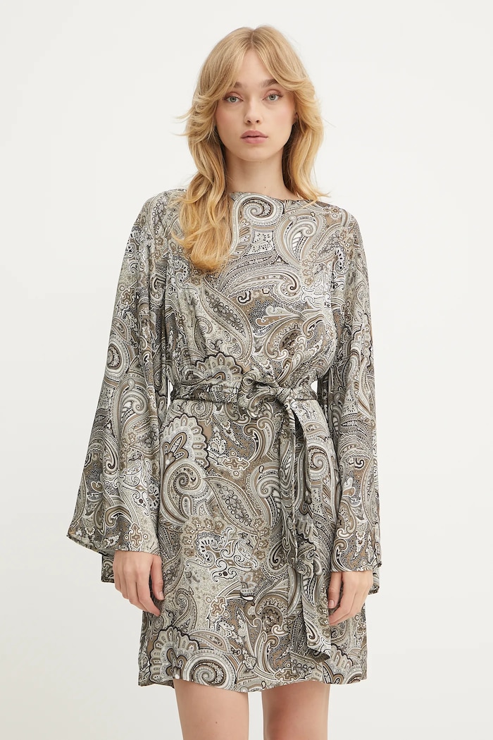 Šaty Marciano by Guess LOREDANA viskóza hnedá 5YGK40.7298A