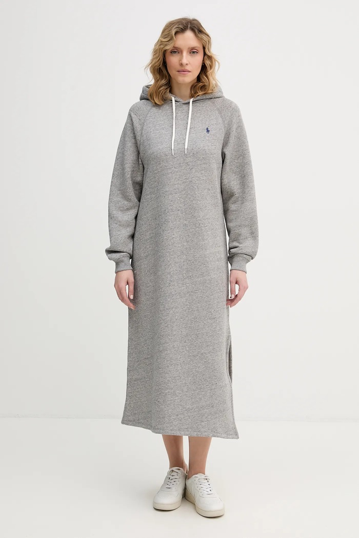 Polo Ralph Lauren rochie Knit midi gri 211972699