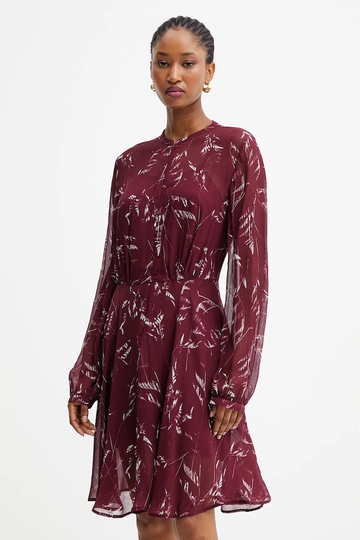 Šaty Armani Exchange viskóza burgundské XW001018.AF12051