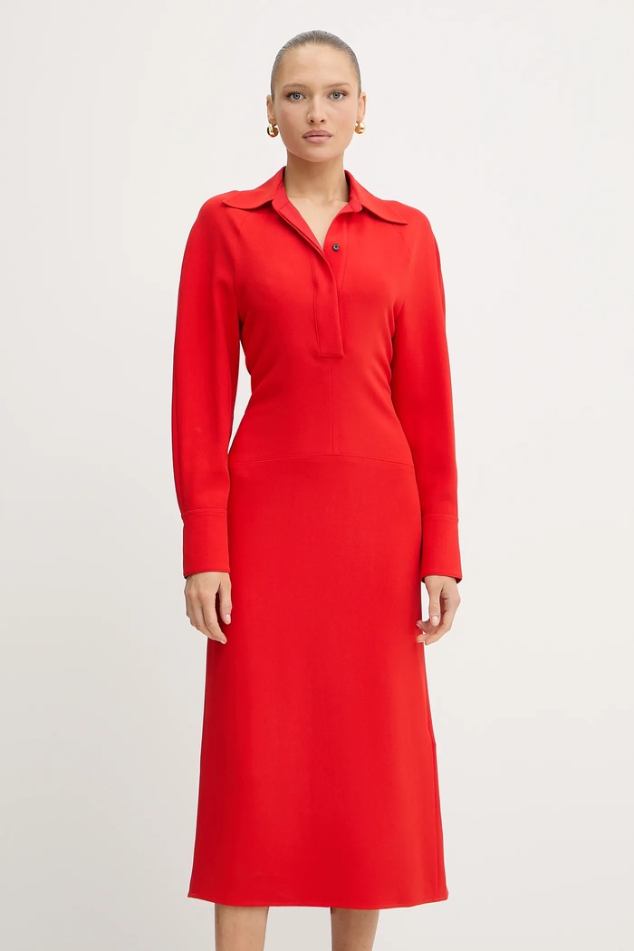 Šaty Victoria Beckham maxi červená 1325WDR006598A