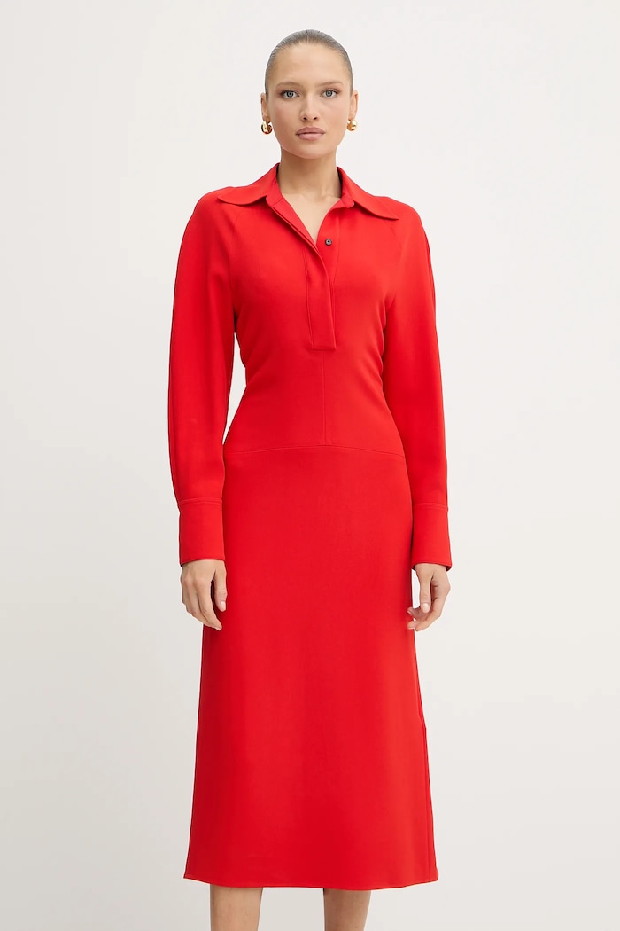 Šaty Victoria Beckham maxi červená 1325WDR006598A