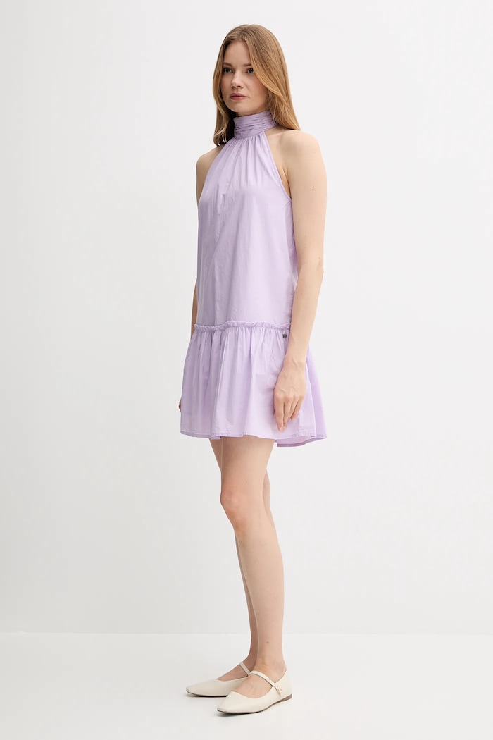 Pepe Jeans Rochie din bumbac PL953761 violet AW25