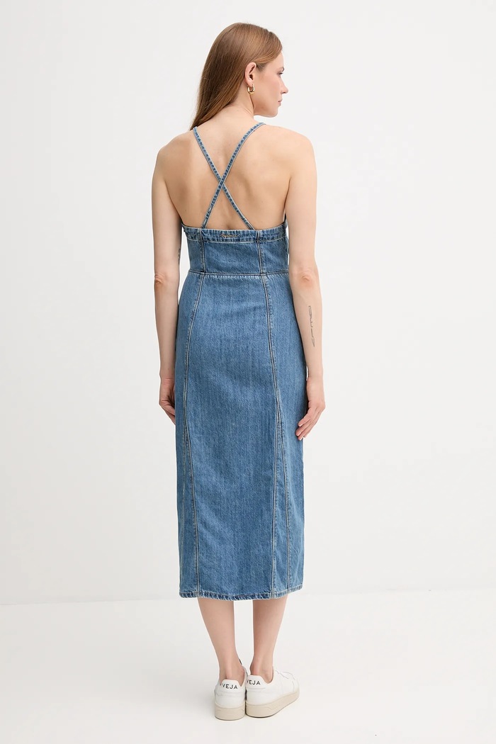 Pepe Jeans Rochie jeans PL953767 albastru AW25