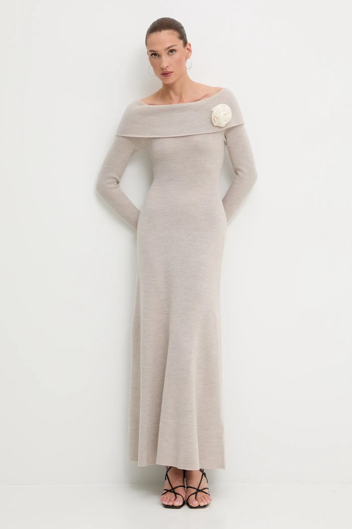 Vuneni pulover Blugirl Blumarine RF5150.MA500 bež AW25