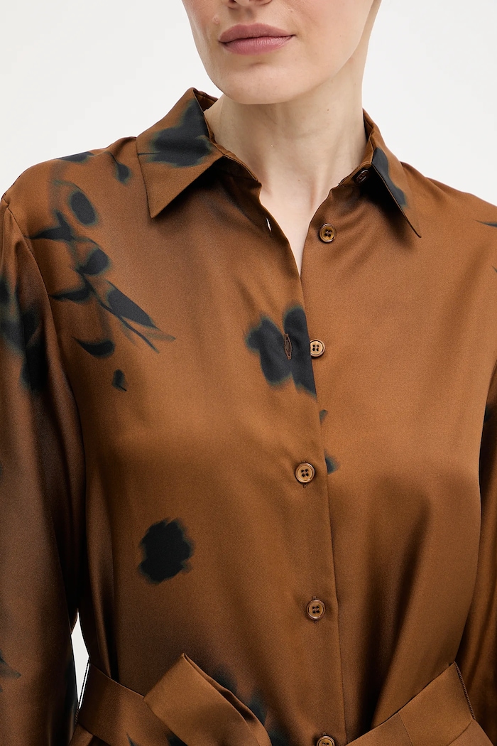 Копринена рокля MM by Max Mara JADI 2526226017600 кафяв