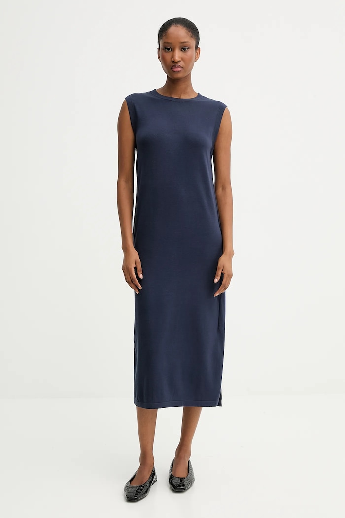 Рокля MM by Max Mara AULLA трикотаж тъмносин 2526326017600