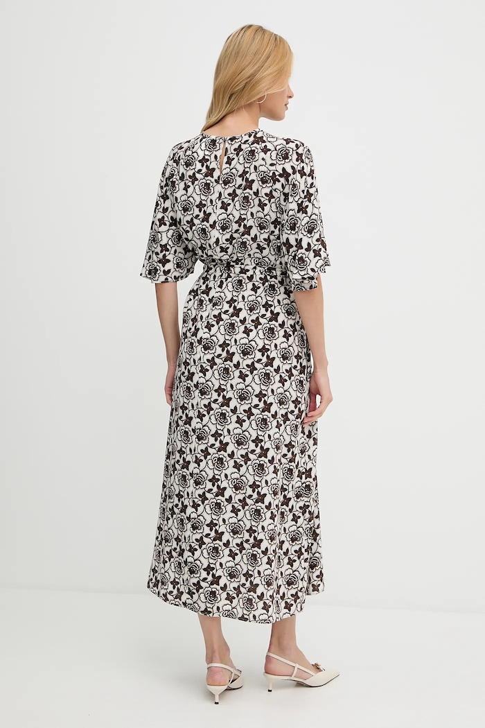 Hedvábné šaty Weekend Max Mara VARESE 2525226051600 hnědá AW25
