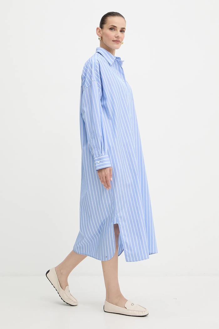 Bavlnené šaty Weekend Max Mara MOLINA 2525226121600 modrá AW25