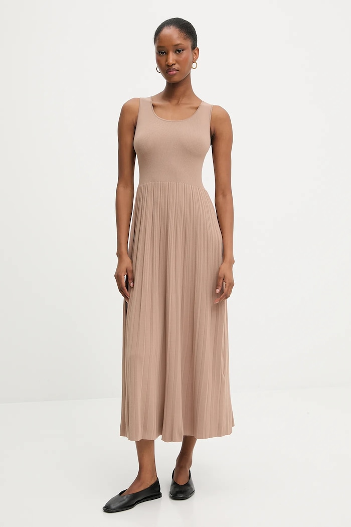 Weekend Max Mara rochie MARKUS midi bej 2525326011600