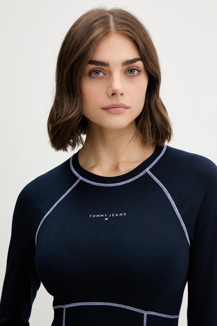 Šaty Tommy Jeans tmavomodrá DW0DW21465