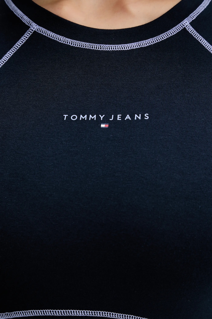 Šaty Tommy Jeans DW0DW21465 tmavomodrá